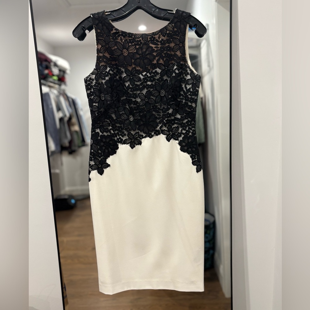 Ralph Lauren Black & White Lace Dress